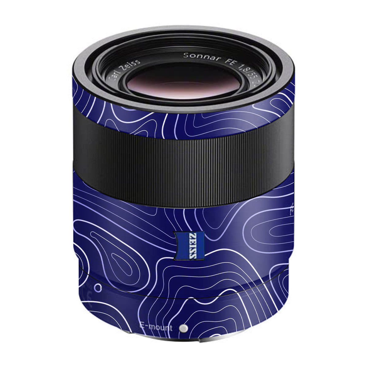 Deep Blue Contour Sony FE 55mm F/1.8 ZA Camera Lens Skin