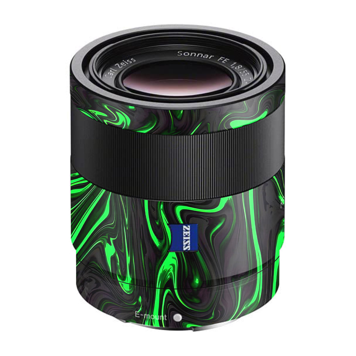 Green Liquid Pattern Sony FE 55mm F/1.8 ZA Camera Lens Skin