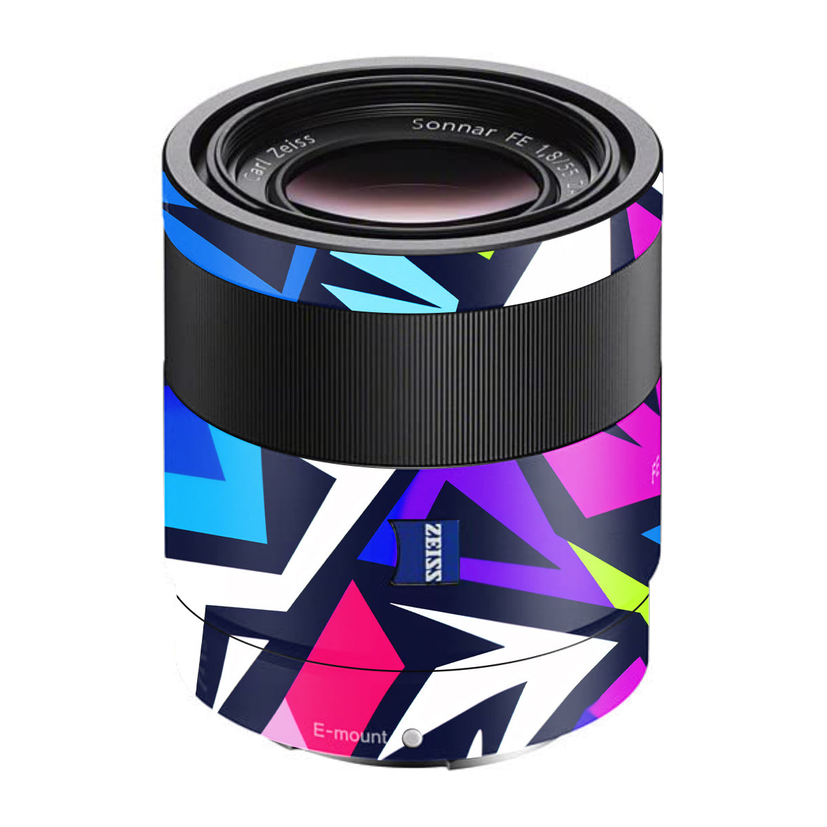 Bold Geometric Pop Sony FE 55mm F/1.8 ZA Camera Lens Skin