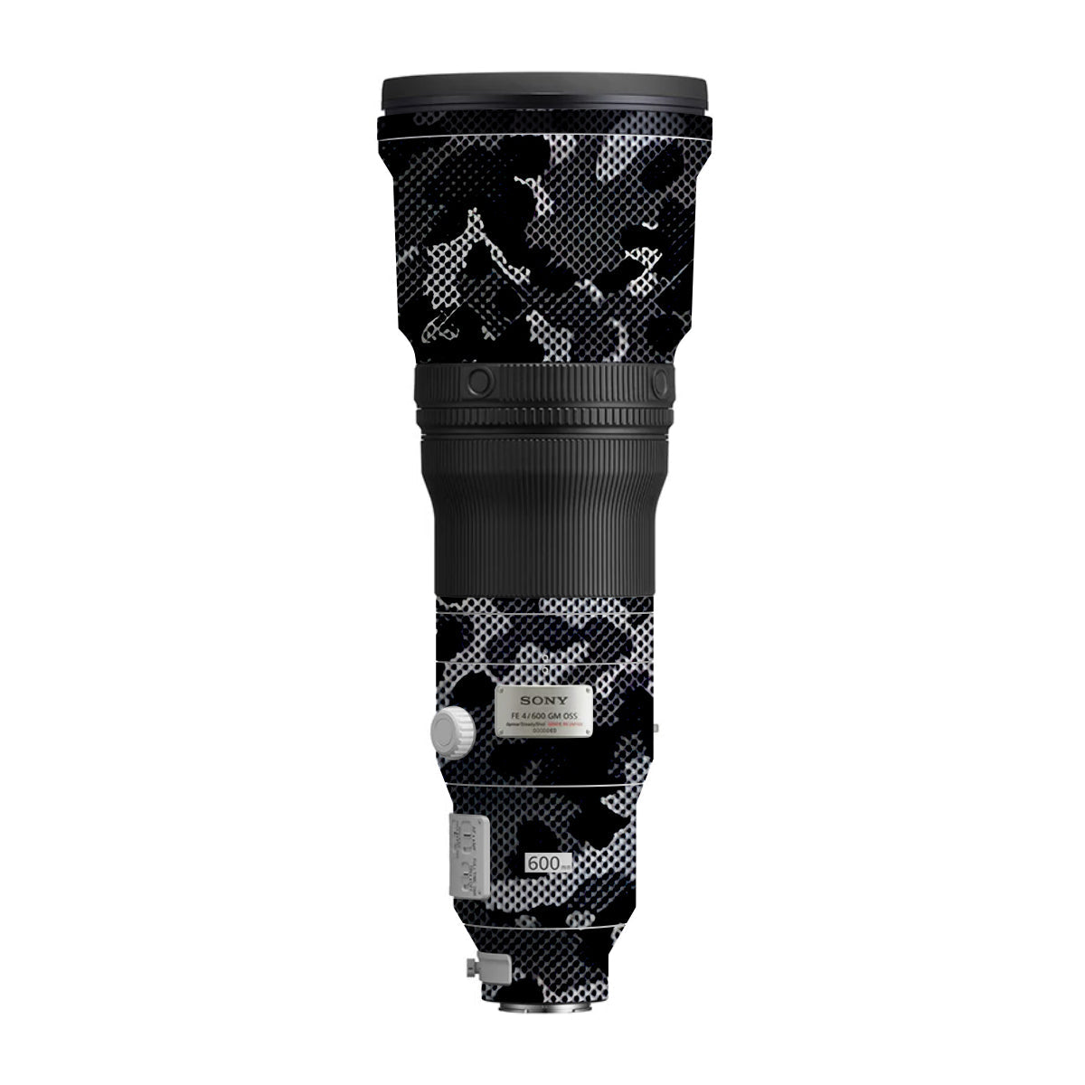 Stealth Grey Camo Sony FE 600mm F/4 GM OSS Camera Lens Skin