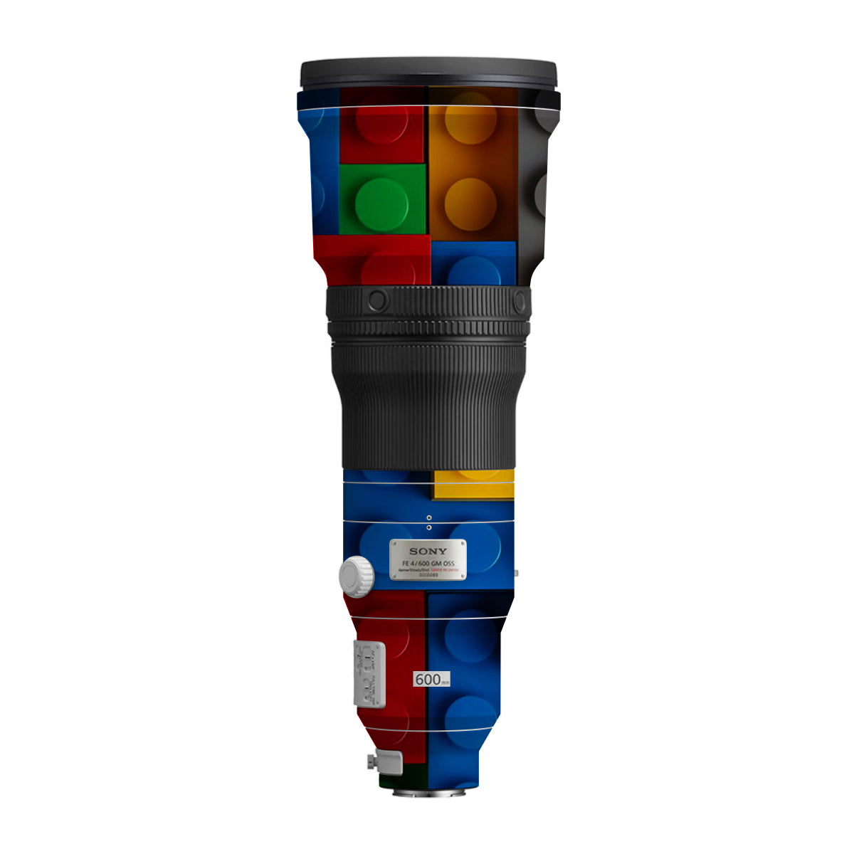 Colorful LEGO Brick Wall Pattern Sony FE 600mm F/4 GM OSS Camera Lens Skin