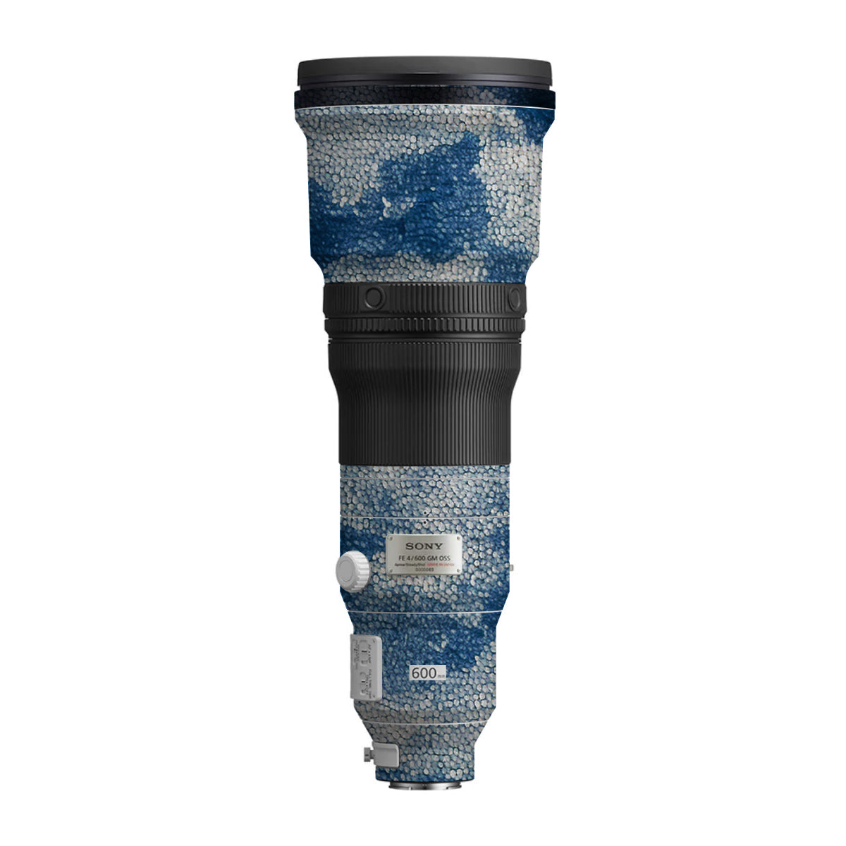 Blue Watercolor Fabric Sony FE 600mm F/4 GM OSS Camera Lens Skin