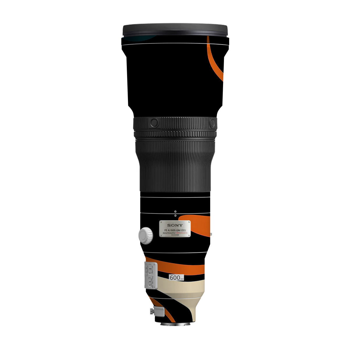 Mid-Century Abstract Swirl Sony FE 600mm F/4 GM OSS Camera Lens Skin