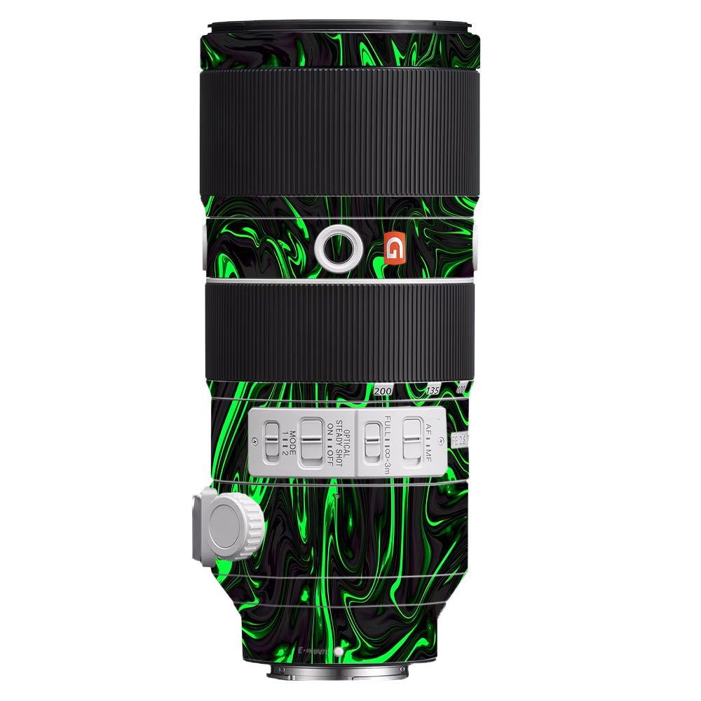 Green Liquid Pattern Sony 70-200mm Camera Lens Skin