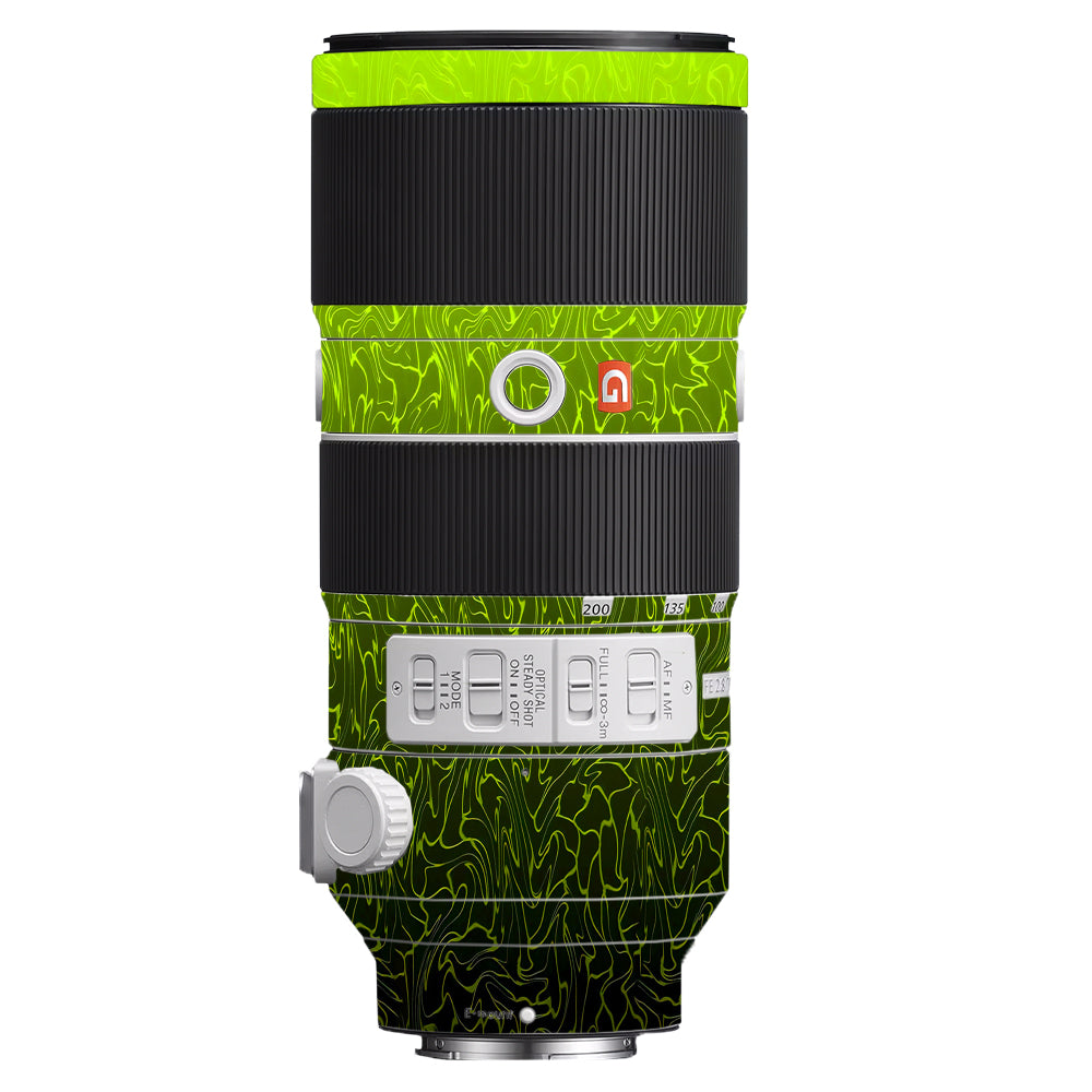 Lime Yellow to Black Gradient Sony 70-200mm Camera Lens Skin
