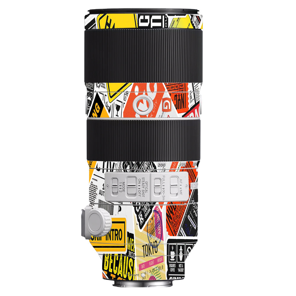 Tech Aesthetic Sticker Collage Sony FE 70–200mm f/2.8 GM OSS Camera Lens Skin