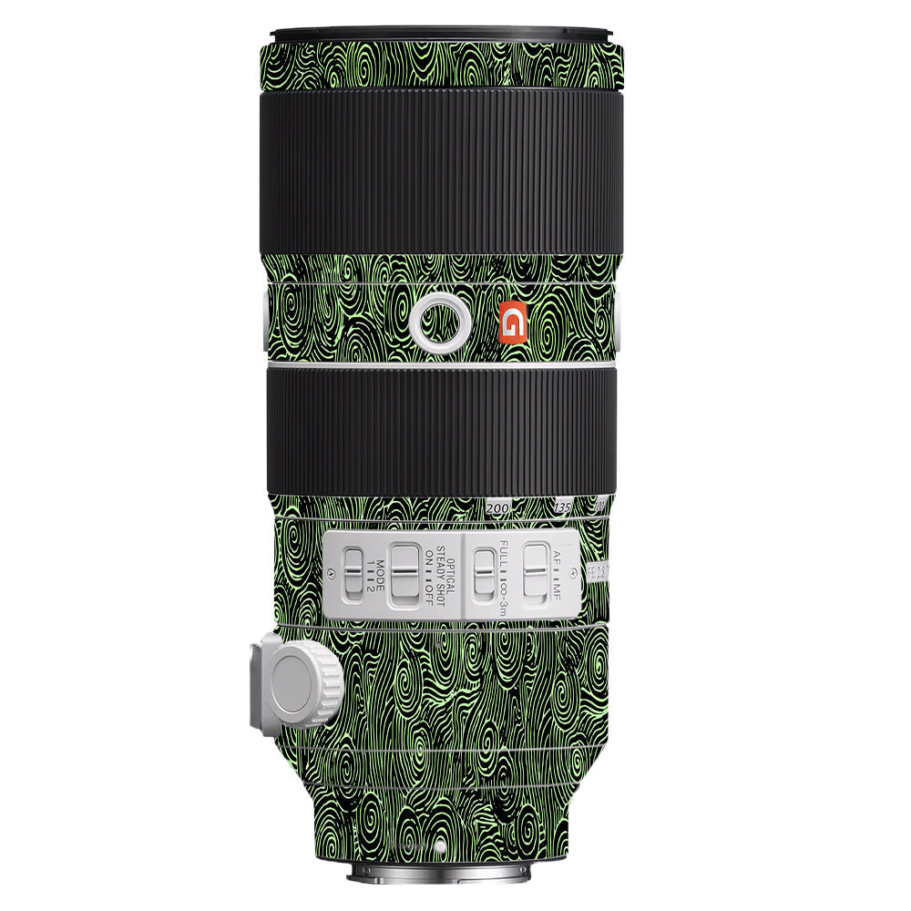 Green Spirals Sony 70-200mm Camera Lens Skin