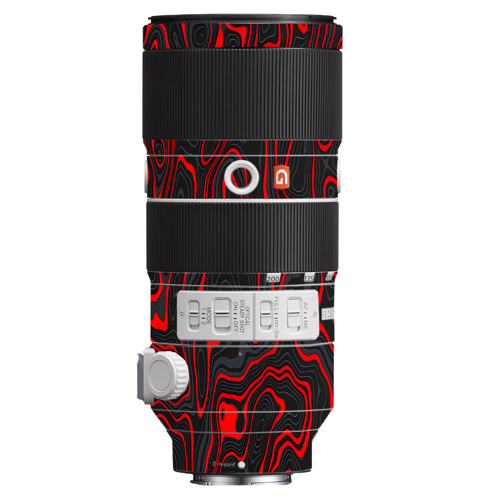 Crimson Waves Sony FE 70–200mm f/2.8 GM OSS Camera Lens Skin