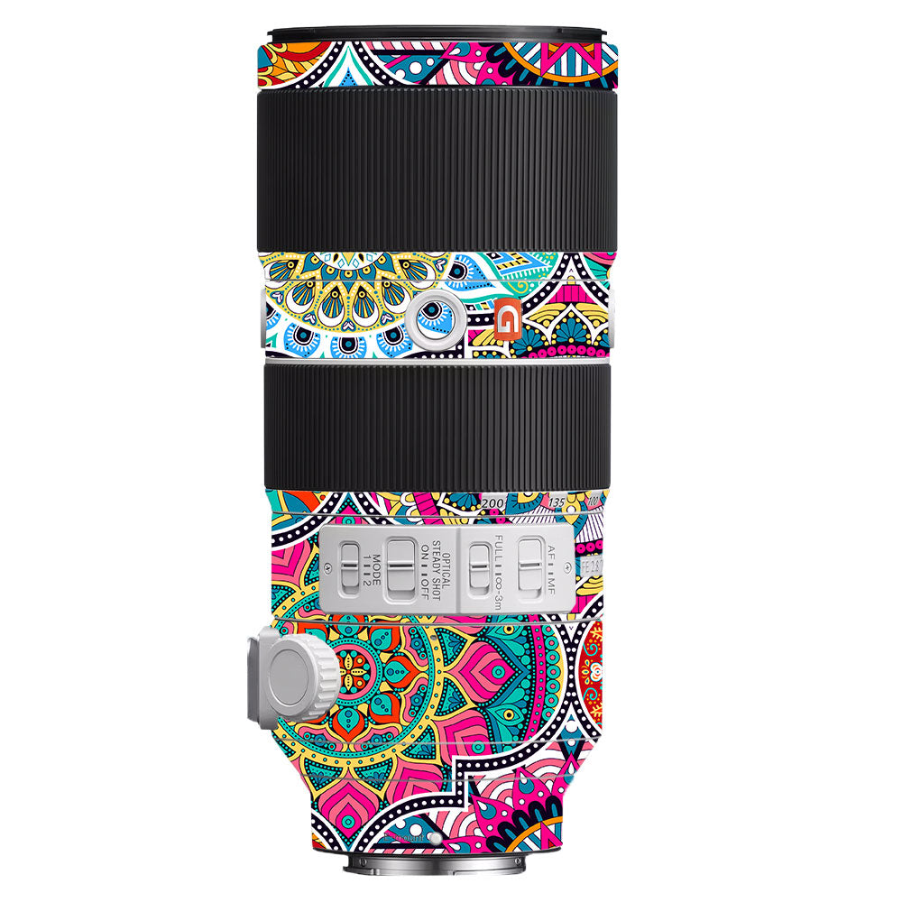 Boho Mandala Tile Pattern Sony FE 70–200mm f/2.8 GM OSS Camera Lens Skin