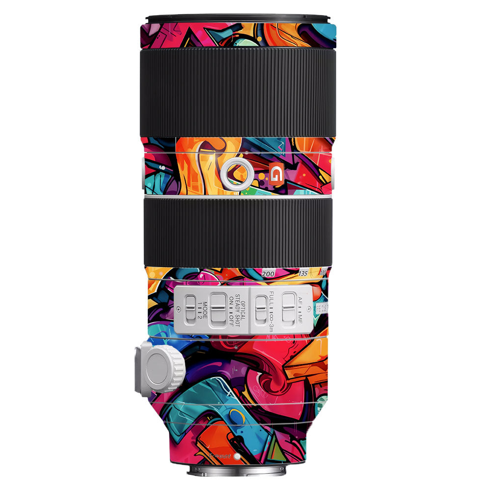 Urban Graffiti Explosion Sony FE 70–200mm f/2.8 GM OSS Camera Lens Skin