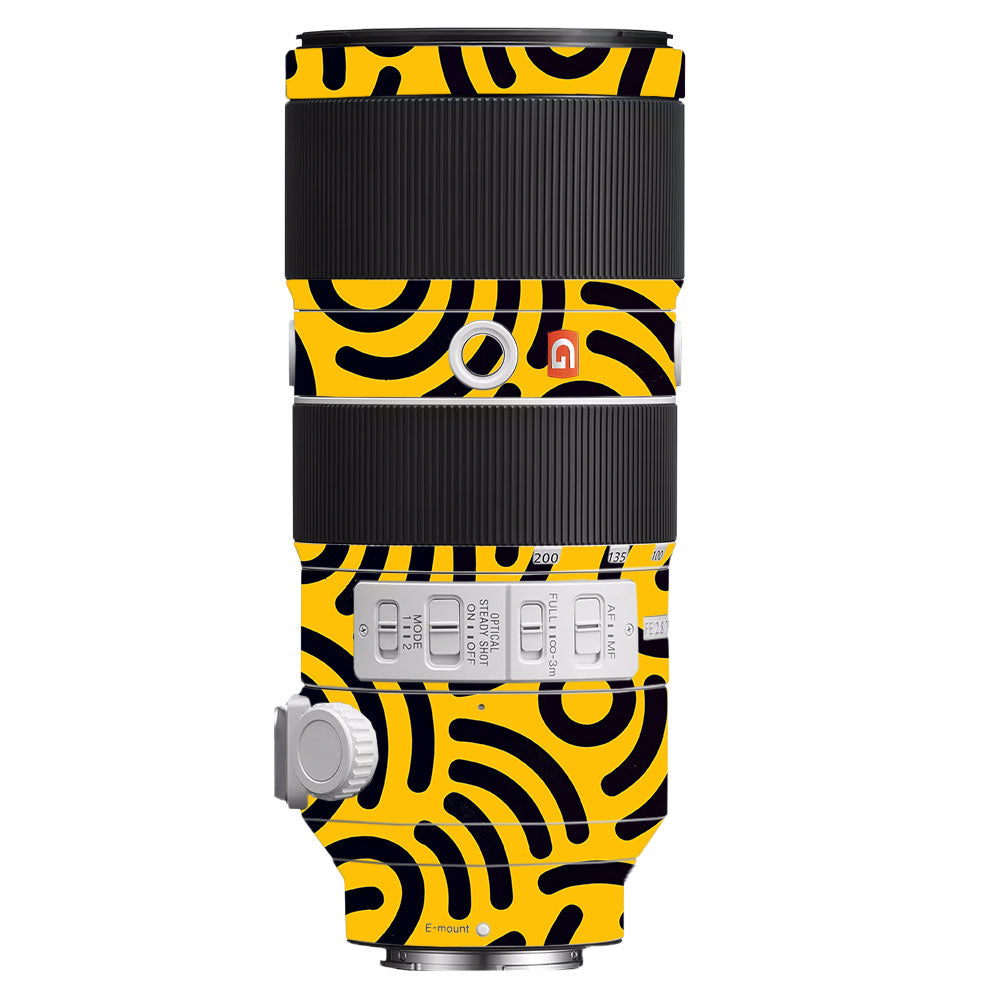 Minimal Yellow Wave Sony FE 70–200mm f/2.8 GM OSS Camera Lens Skin