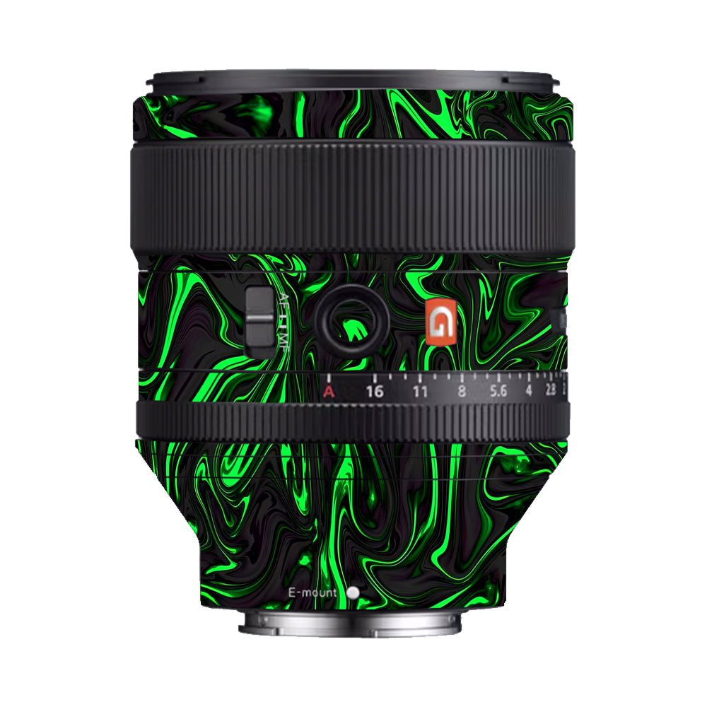 Green Liquid Pattern Sony 85mm 1.4 Camera Lens Skin