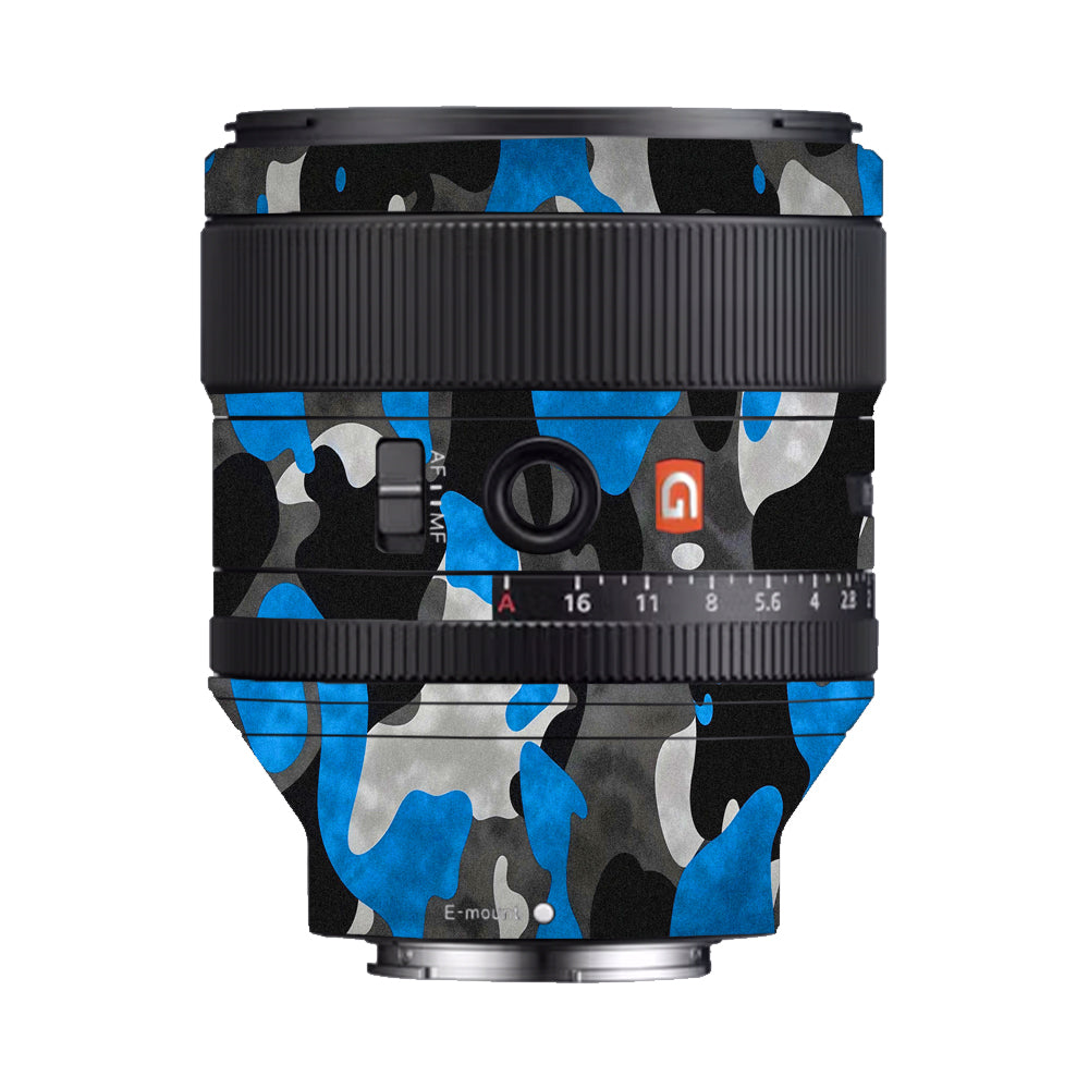 Blue Grey Camo Sony FE 85mm f/1.4 GM Camera Lens Skin