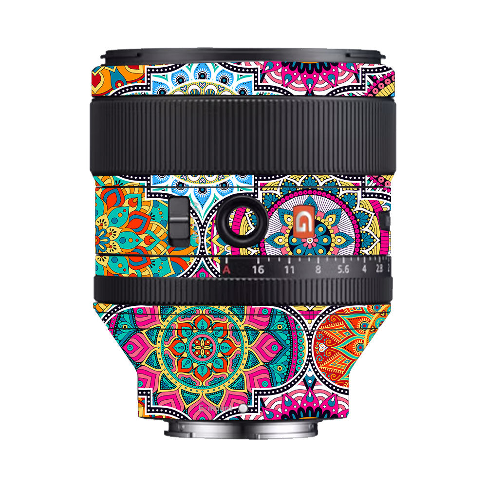Boho Mandala Tile Pattern Sony FE 85mm f/1.4 GM Camera Lens Skin