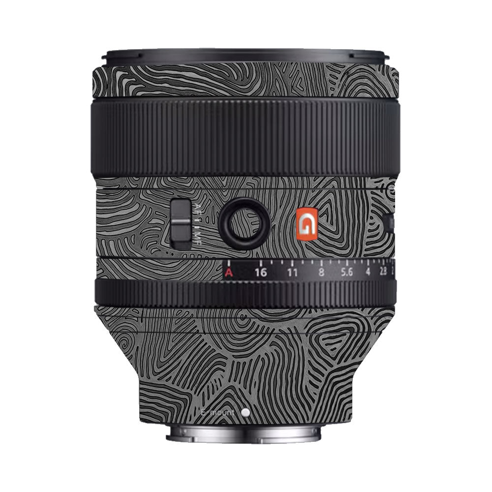 Monochrome Line Maze Sony FE 85mm f/1.4 GM Camera Lens Skin