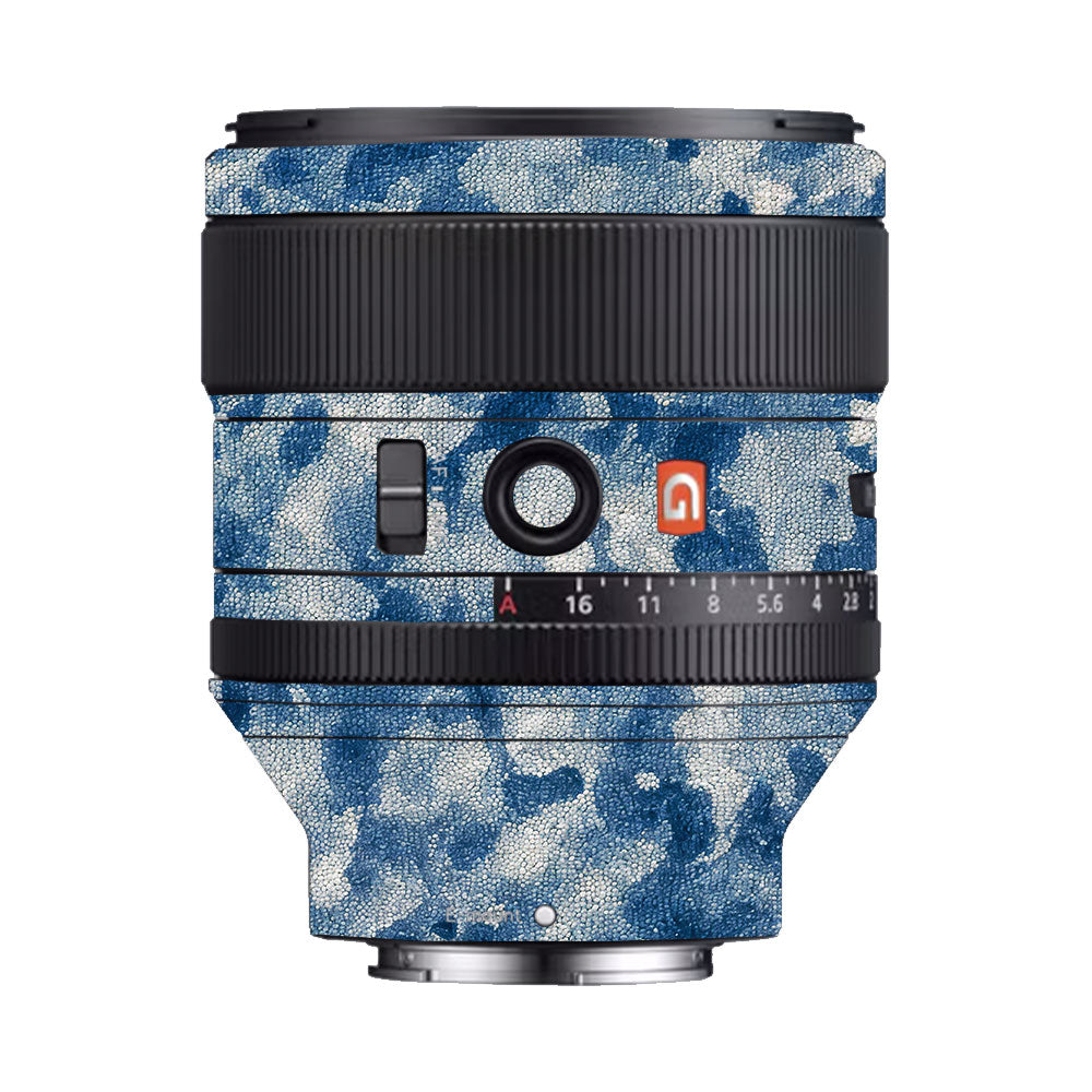 Blue Watercolor Fabric Sony FE 85mm f/1.4 GM Camera Lens Skin