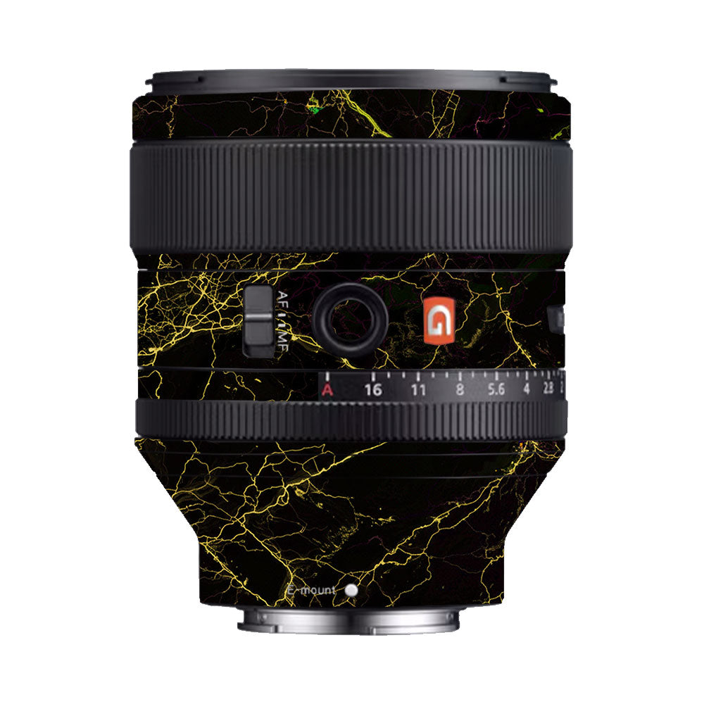 Electric Gold Veins Sony FE 85mm f/1.4 GM Camera Lens Skin