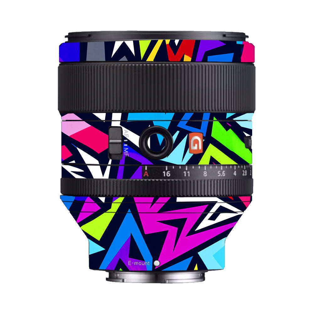 Bold Geometric Pop Sony FE 85mm f/1.4 GM Camera Lens Skin