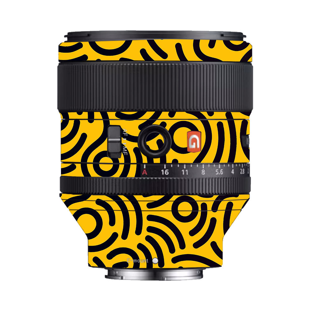 Minimal Yellow Wave Sony FE 85mm f/1.4 GM Camera Lens Skin