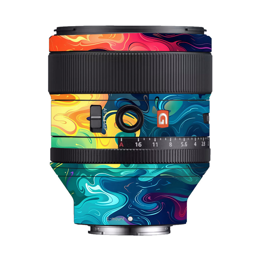 Rainbow Liquid Fusion Sony FE 85mm f/1.4 GM Camera Lens Skin