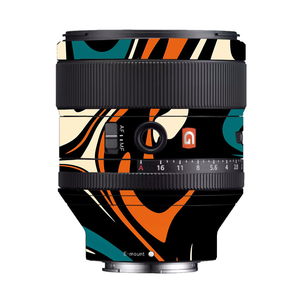 Mid-Century Abstract Swirl Sony FE 85mm f/1.4 GM Camera Lens Skin