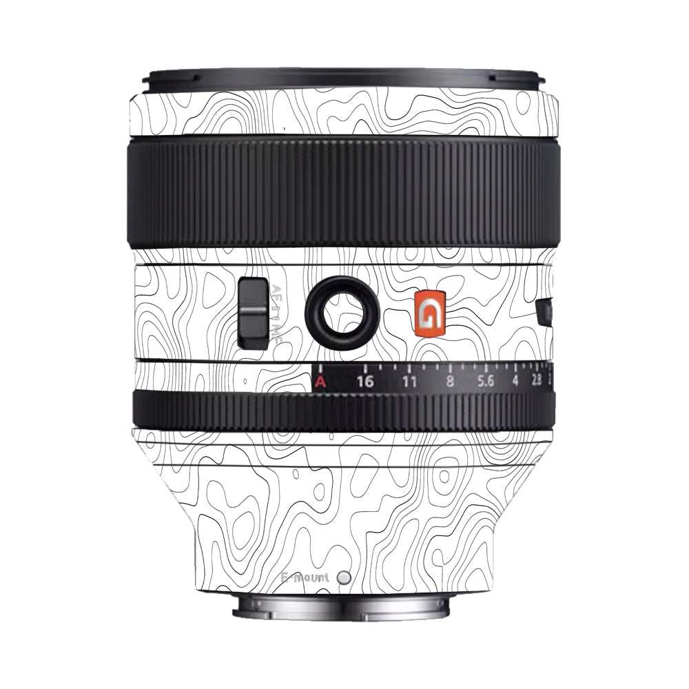 White Contour Design Sony 85mm 1.4 Camera Lens Skin