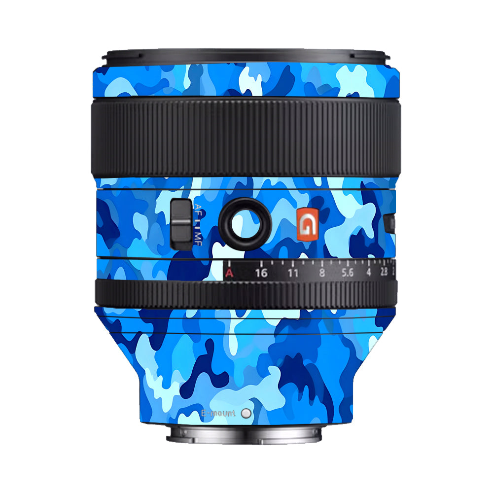 Arctic Blue Camo Pattern Sony 85mm 1.4 Camera Lens Skin