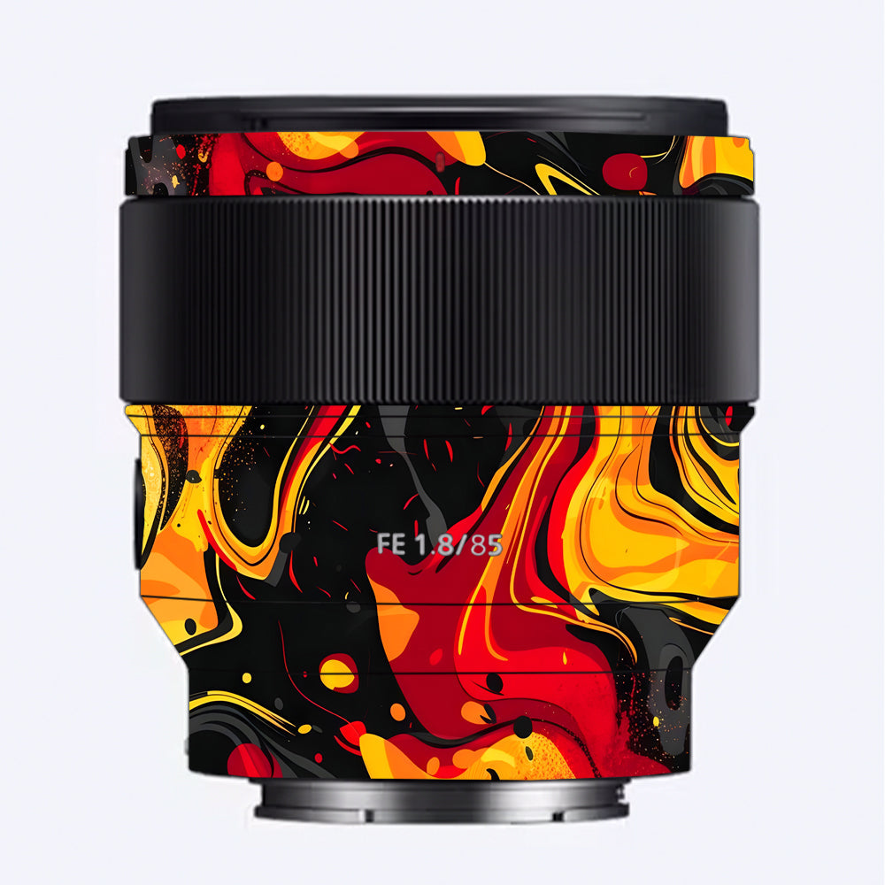 Lava Burst Sony FE 85mm f/1.8 Camera Lens Skin