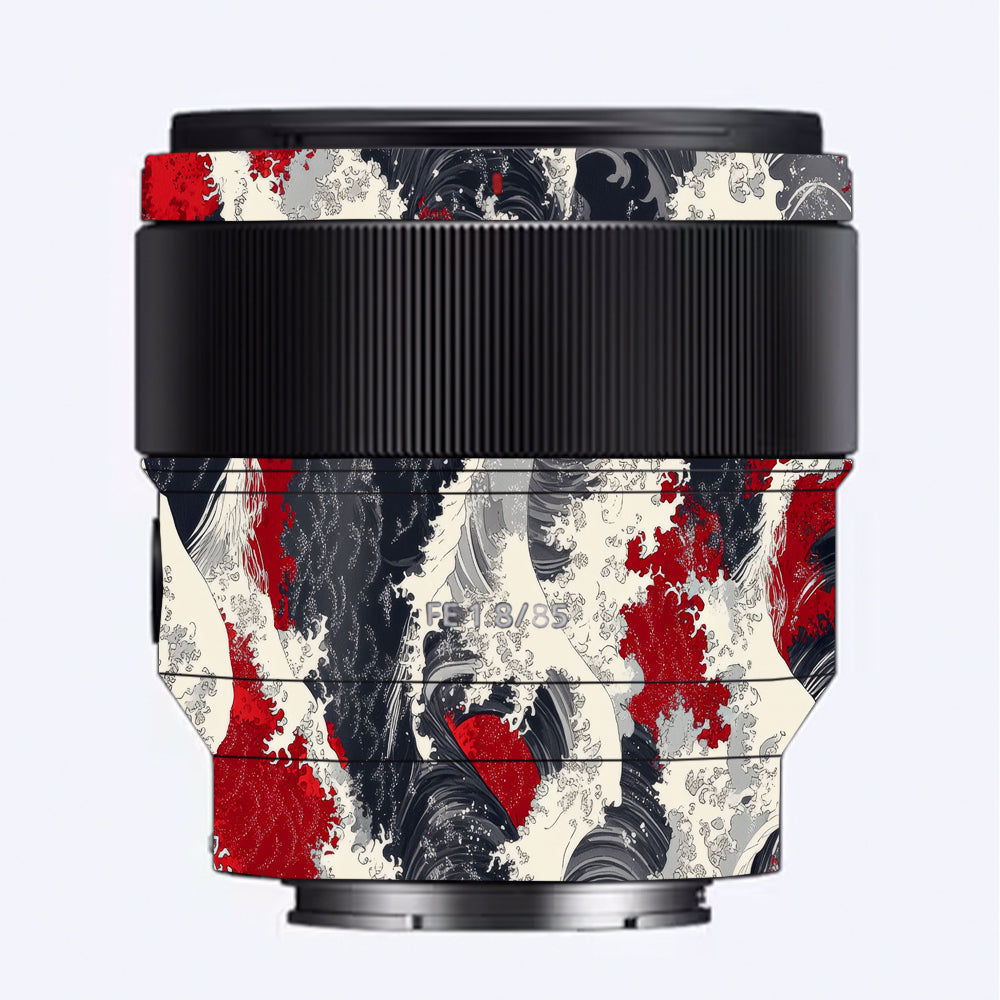 Abstract Waves Sony FE 85mm f/1.8 Camera Lens Skin