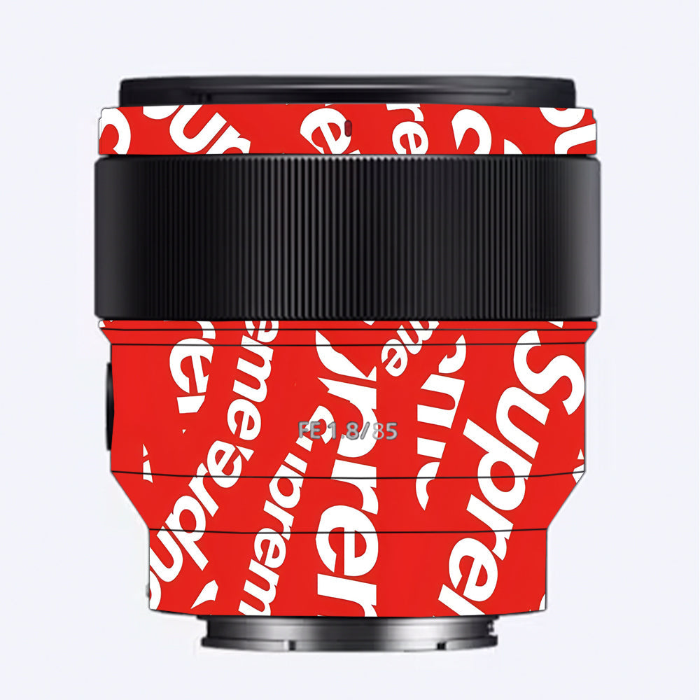 Supreme Red Sony 85mm 1.8 Camera Lens Skin