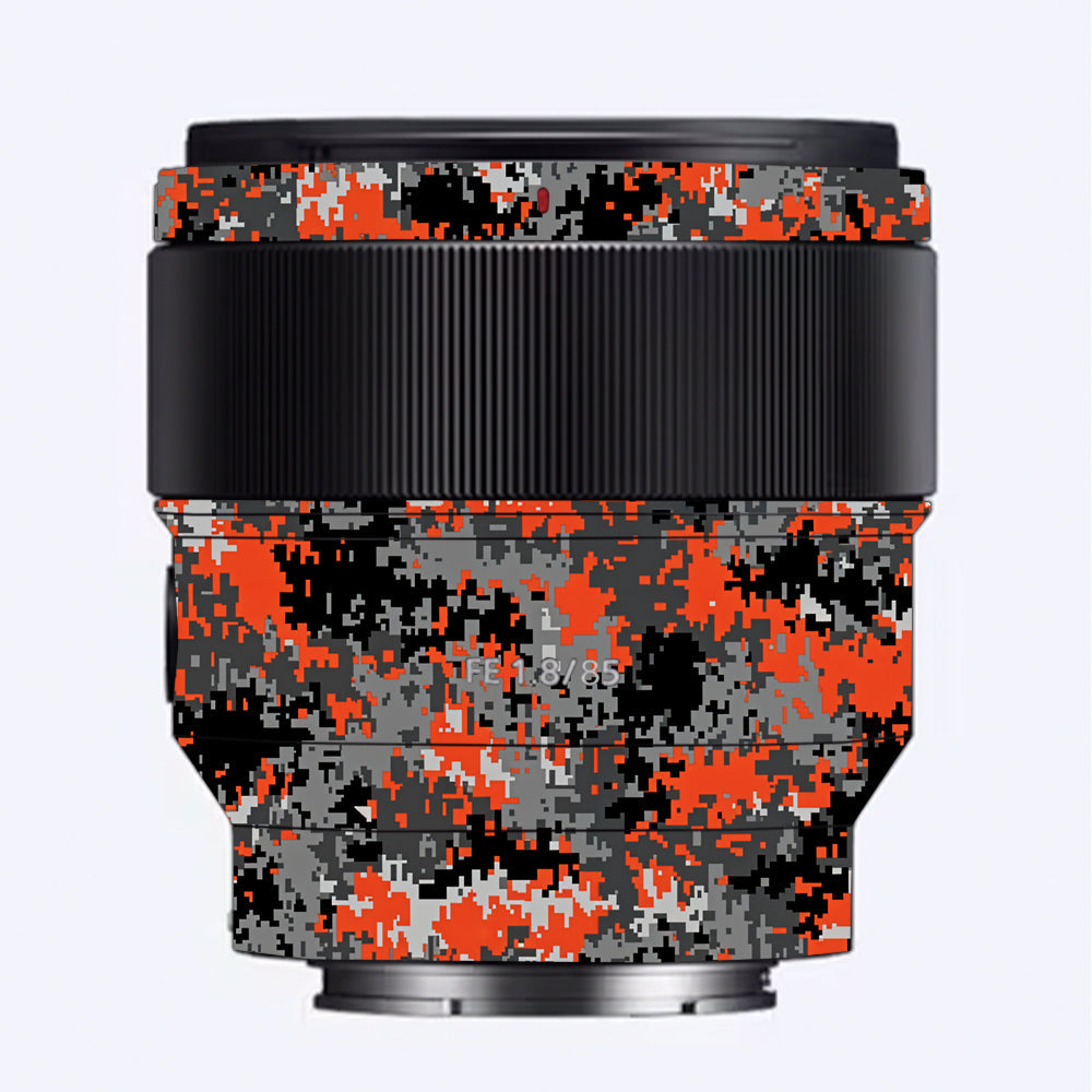Inferno Pixel Sony FE 85mm f/1.8 Camera Lens Skin
