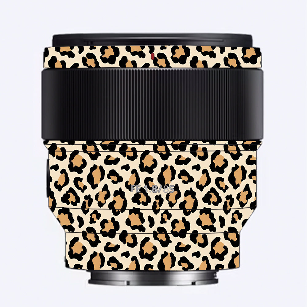 Sandy Leopard Spots Sony FE 85mm f/1.8 Camera Lens Skin