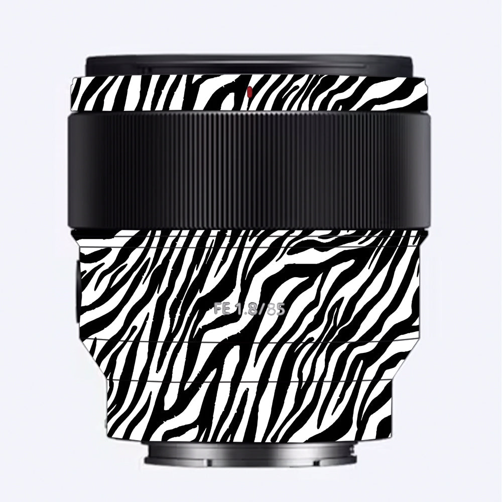 Classic Zebra Stripes Sony 85mm 1.8 Camera Lens Skin