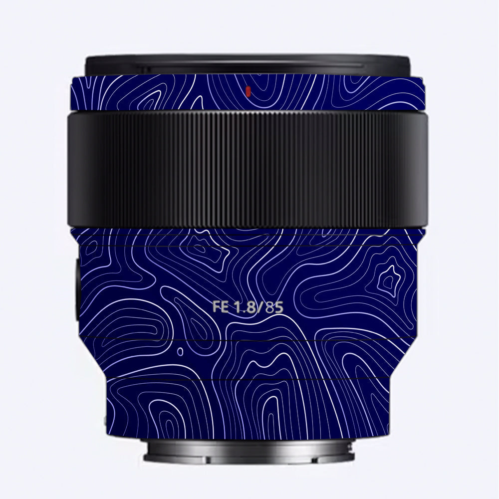 Deep Blue Contour Sony FE 85mm f/1.8 Camera Lens Skin