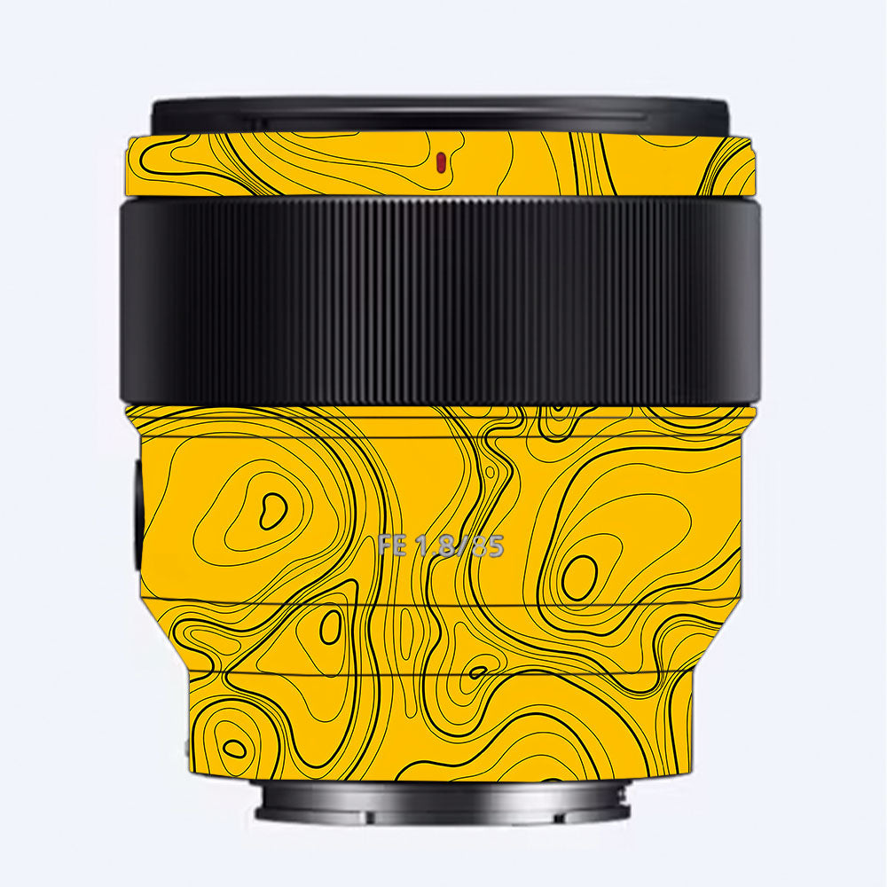 Topographic Map Pattern Sony FE 85mm f/1.8 Camera Lens Skin