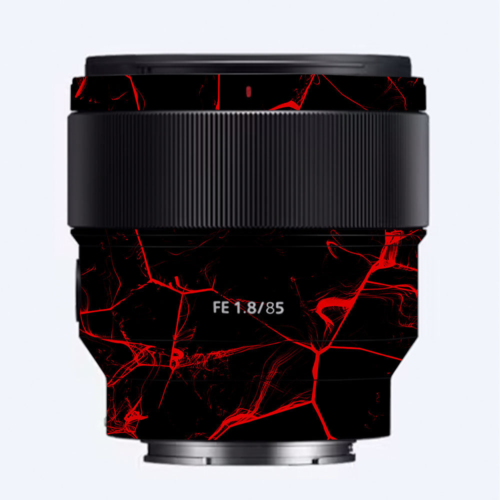 Red Neural Grid Sony FE 85mm f/1.8 Camera Lens Skin