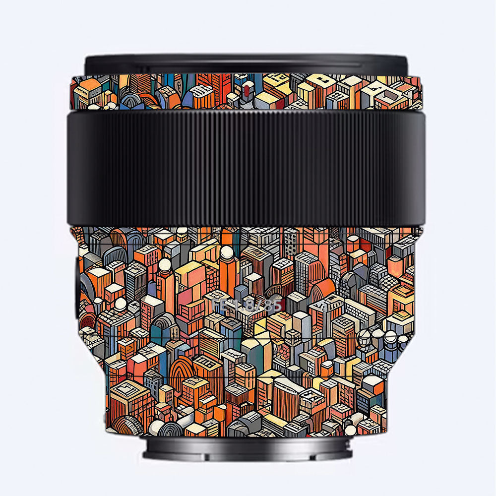 Isometric Cityscape Sony FE 85mm f/1.8 Camera Lens Skin