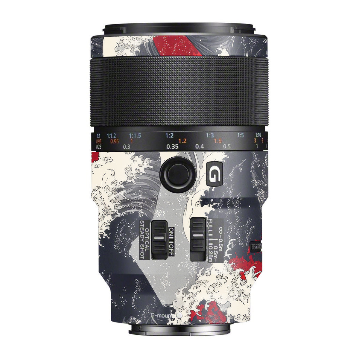 Abstract Waves Sony FE 90mm F/2.8 Macro OSS Camera Lens Skin