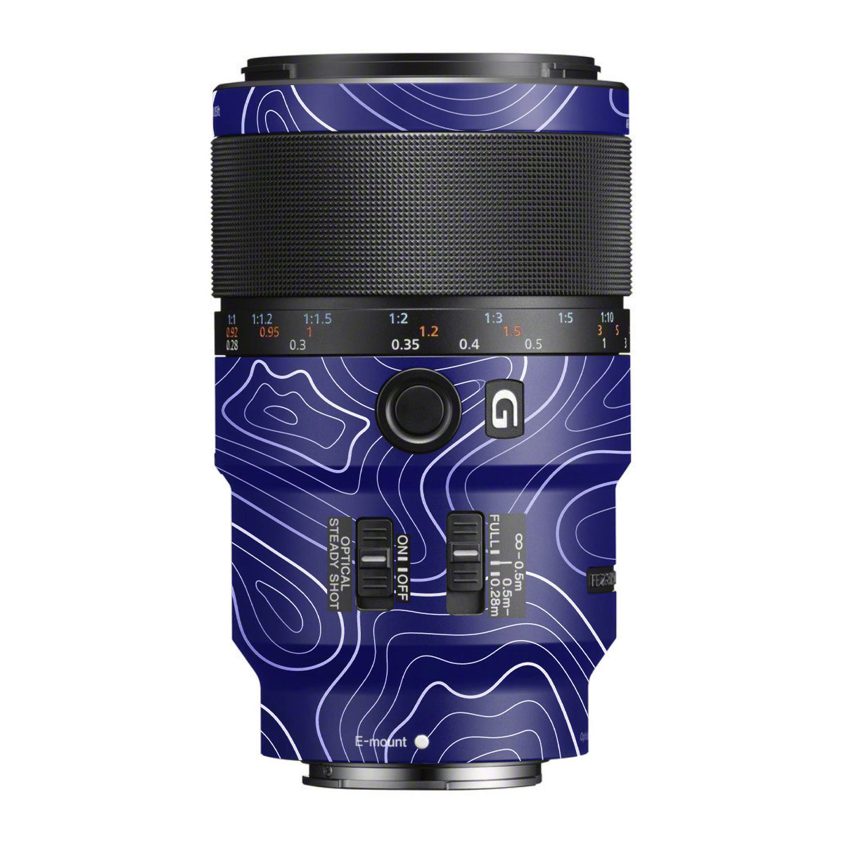 Deep Blue Contour Sony FE 90mm F/2.8 Macro OSS Camera Lens Skin