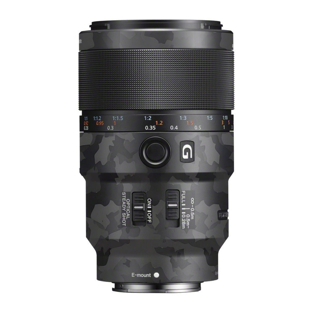 Black Camouflage Sony FE 90mm F/2.8 Macro OSS Camera Lens Skin
