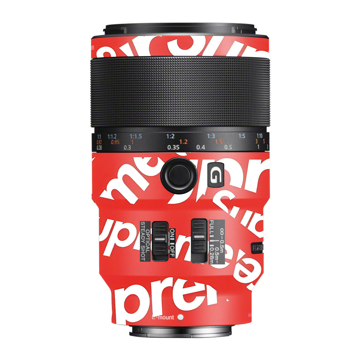 Supreme Red Sony FE 90mm F/2.8 Macro OSS Camera Lens Skin