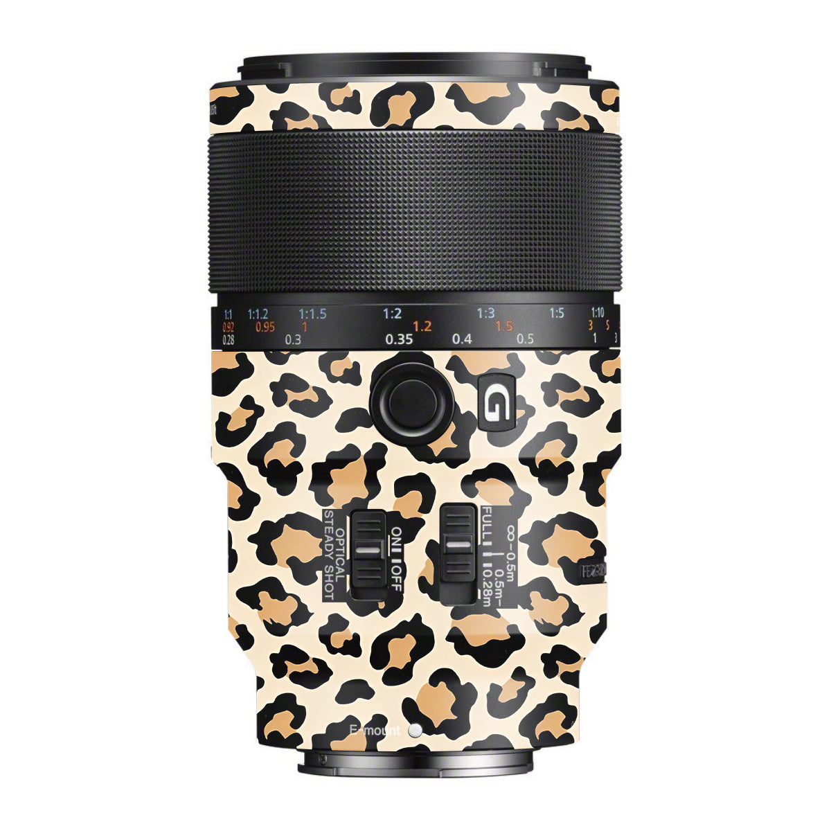 Sandy Leopard Spots Sony FE 90mm F/2.8 Macro OSS Camera Lens Skin