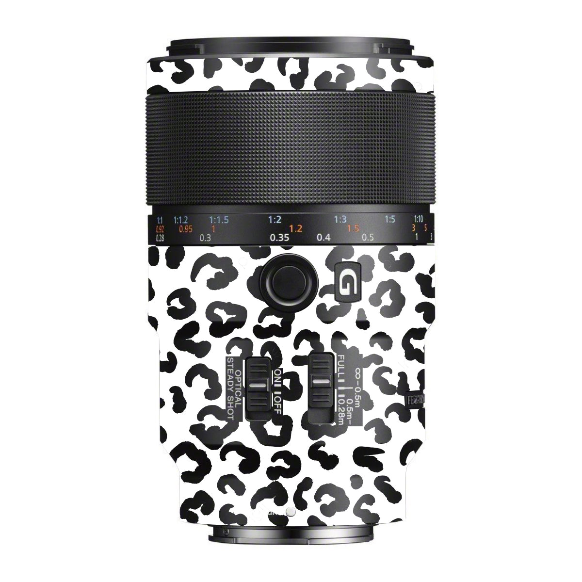White Leopard Sony FE 90mm F/2.8 Macro OSS Camera Lens Skin