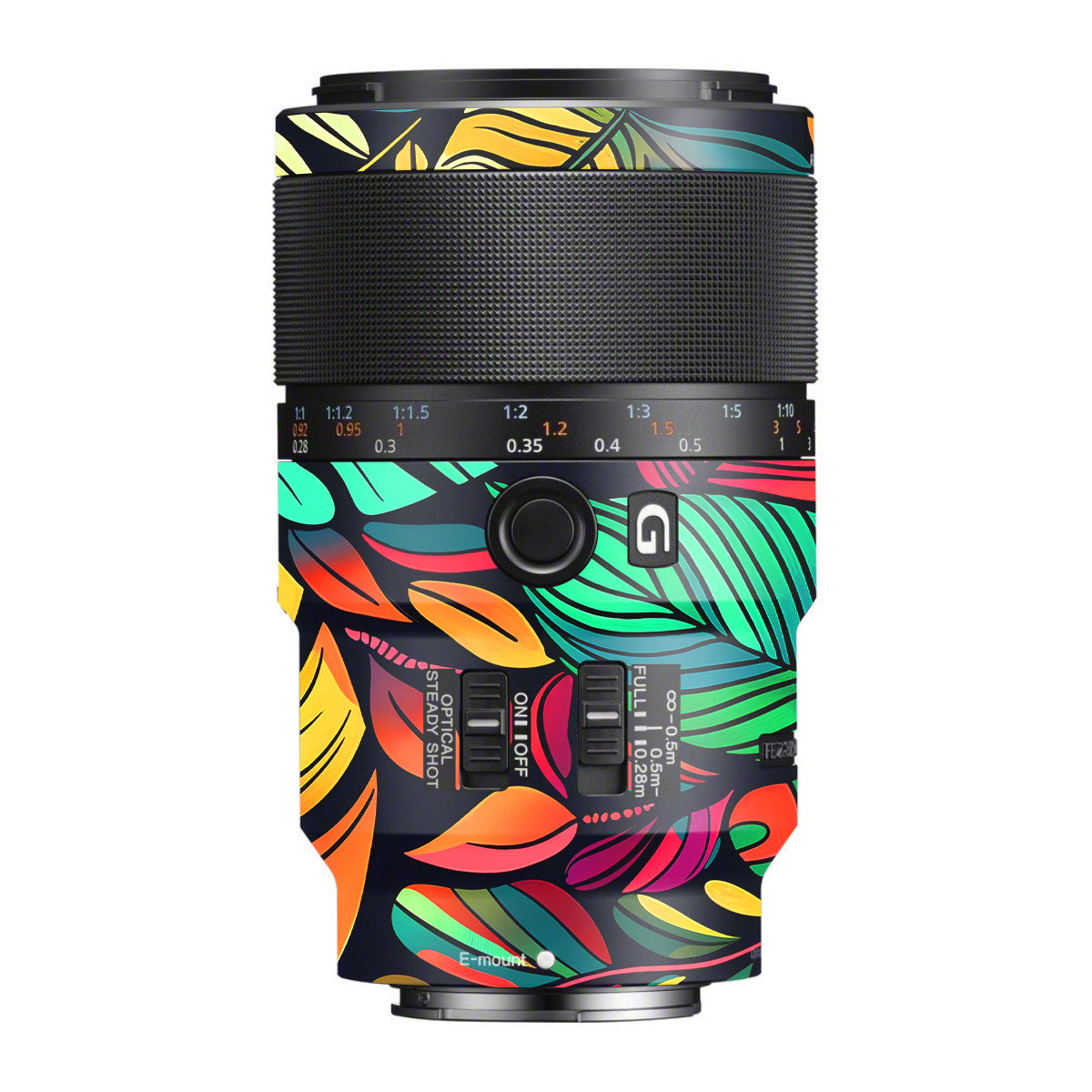 Tropical Jungle Leaves Sony FE 90mm F/2.8 Macro OSS Camera Lens Skin