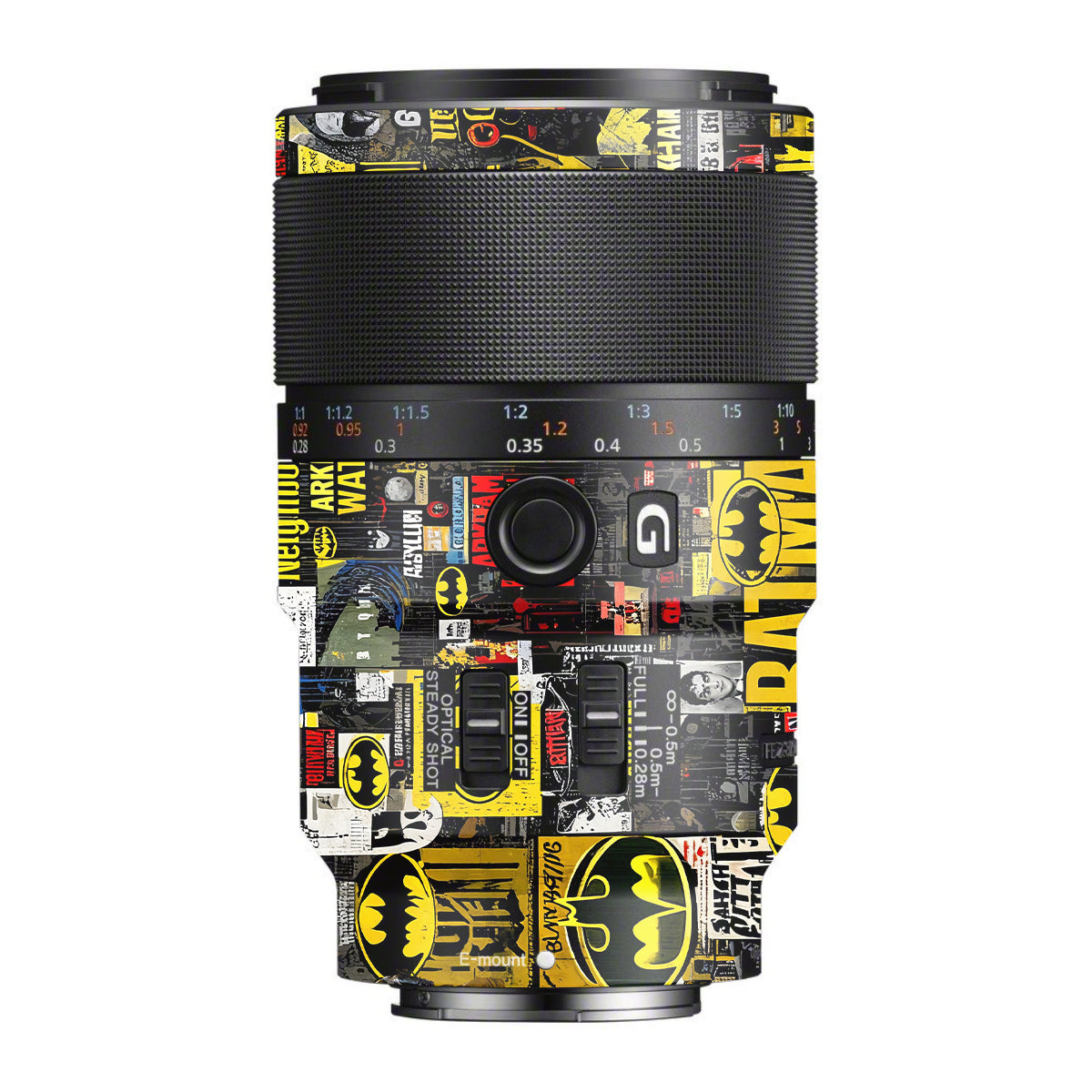 Batman Collage Sony FE 90mm F/2.8 Macro OSS Camera Lens Skin