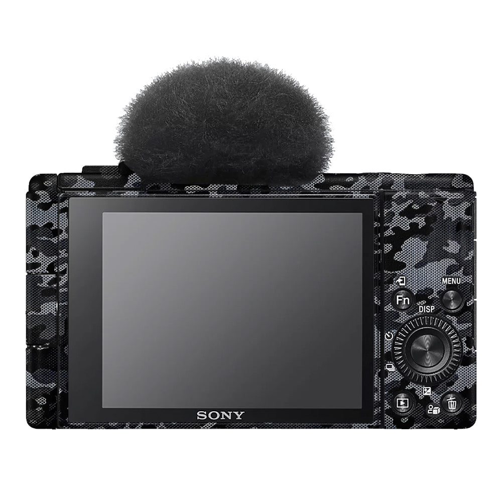 Stealth Grey Camo Sony ZV-1F Camera Skins
