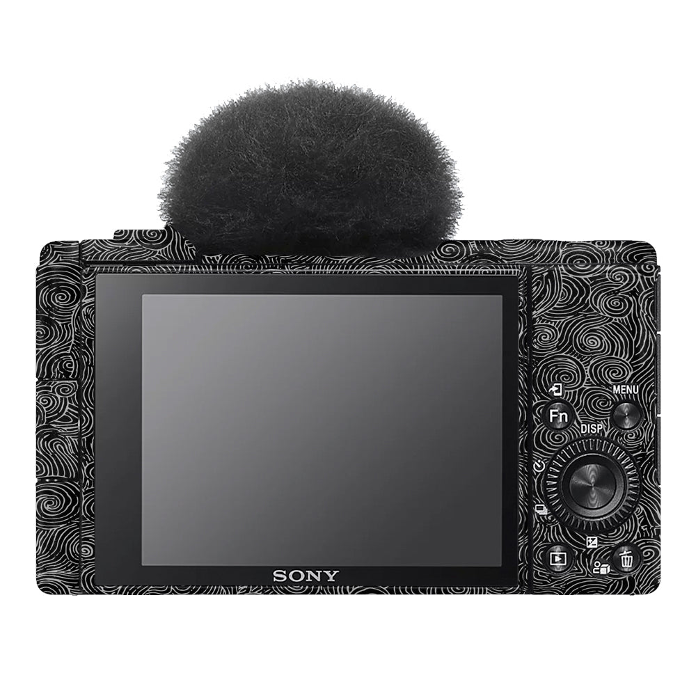 White Spirals Sony ZV-1F Camera Skins