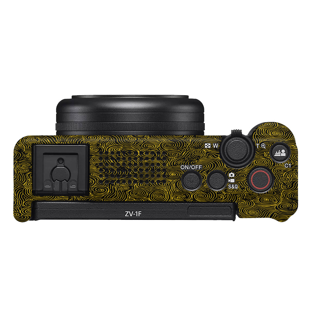Yellow Spirals Sony ZV-1F Camera Skins