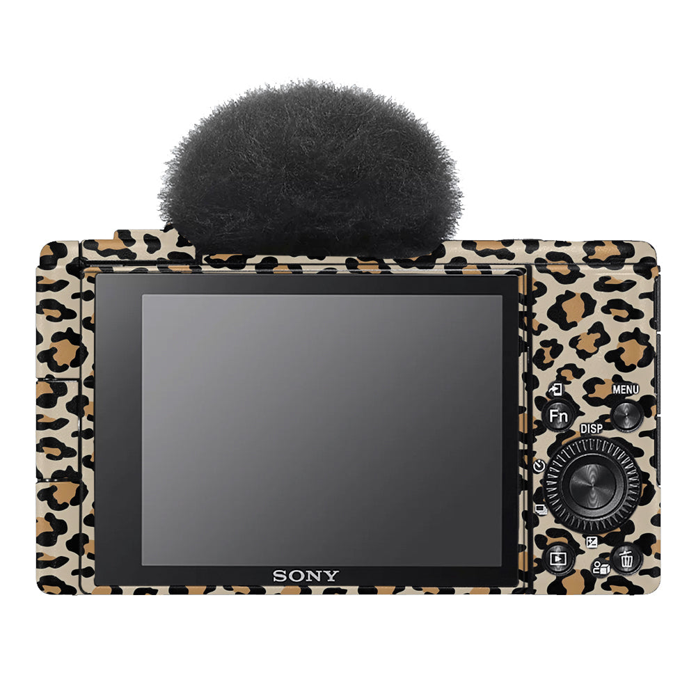 Sandy Leopard Spots Sony ZV-1F Camera Skins