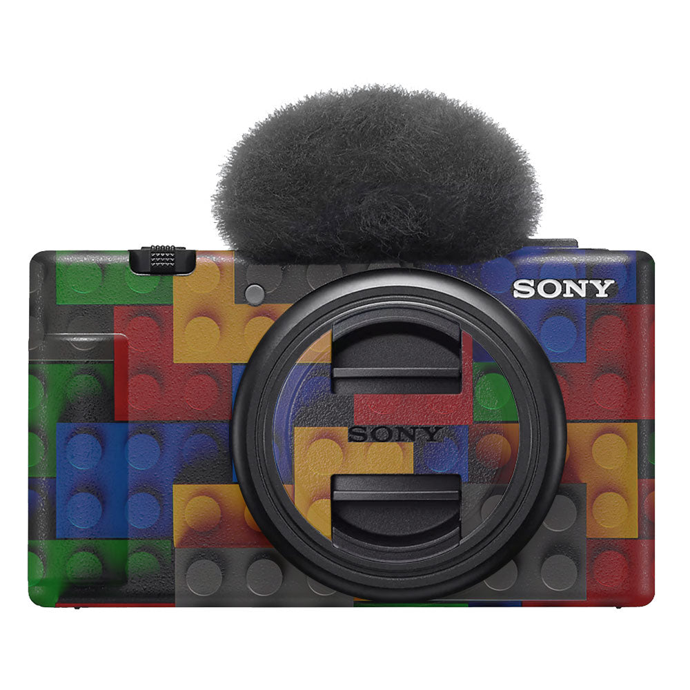 Colorful LEGO Brick Wall Pattern Sony ZV-1F Camera Skin